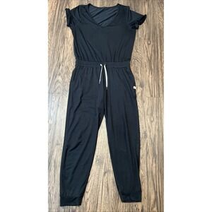 Vuori Jumpsuit All Day Women  Romper Jumpsuit Heathered Black Size L READ